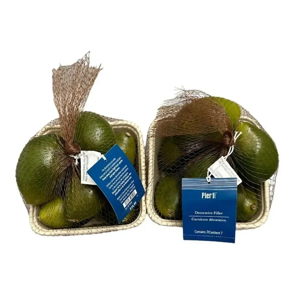 Pier 1   14 PCS Artificial Fruits Assorted Lifelike Fake Decorative Limes l